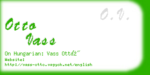 otto vass business card